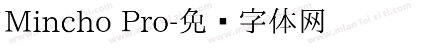 Mincho Pro字体转换